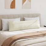 vidaXL Coussins de canapé 2 Pièces Crème 145 x 40 cm