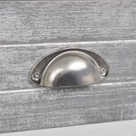 vidaXL Table de chevet avec 1 tiroir Gris et blanc