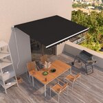 Vidaxl auvent rétractable automatique 450x300 cm anthracite