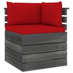 vidaXL Salon palette de jardin 5 Pièces avec coussins Bois de pin massif