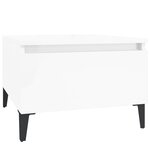 vidaXL Tables d'appoint 2Pièces Blanc brillant 50x46x35cm Bois ingénierie