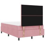 Lit Box Spring vidaXL avec Matelas Rose 120x200 cm Velours