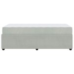 vidaXL Cadre de lit avec matelas Gris clair 90 x 190 cm tissu