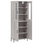 vidaXL Buffet haut Sonoma gris 69 5x34x180 cm Bois d'ingénierie