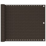 vidaXL Écran de balcon Marron 75x500 cm PEHD