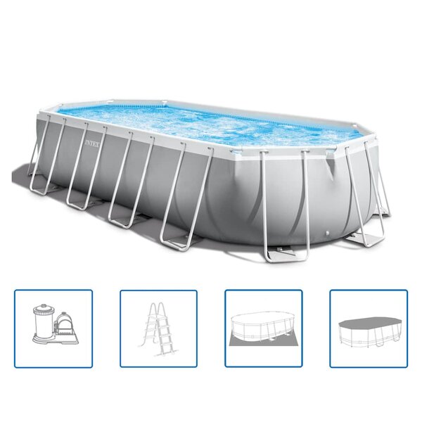 Intex Ensemble de piscine ovale 610x305x122 cm 26798GN