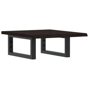 vidaXL Étagère de vasque murale acier et bois de chêne massif