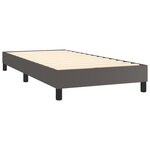 vidaXL Sommier à lattes de lit avec matelas Gris 100x200 cm Similicuir