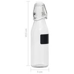vidaXL Bouteilles en verre avec bouchon clipsable 6 Pièces Rond 250 ml