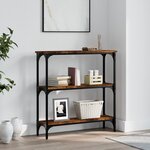 vidaXL Table console chêne fumé 75x22 5x75 cm bois d'ingénierie