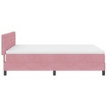 Literie Box Spring vidaXL avec Matelas Rose 140x200 cm Velours