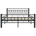 vidaXL Cadre de lit sans matelas noir acier 140x200 cm