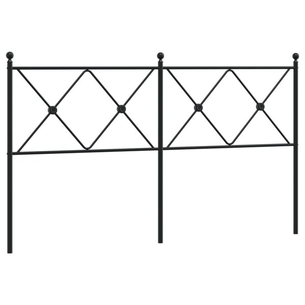 vidaXL Tête de lit métal noir 150 cm