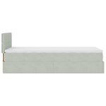 vidaXL Cadre de lit ottoman et matelas gris clair 100x200 cm velours