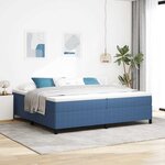 vidaXL Cadre de lit Bleu 200 x 200 cm Tissu en velours côtelé