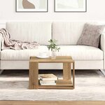 vidaXL Table basse chêne artisanal 51.5 x 51.5 x 30 cm