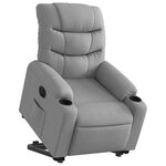 vidaXL Fauteuil inclinable électrique gris clair tissu
