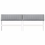 vidaXL Tête de lit capitonnée Gris clair 200 cm Pin massif