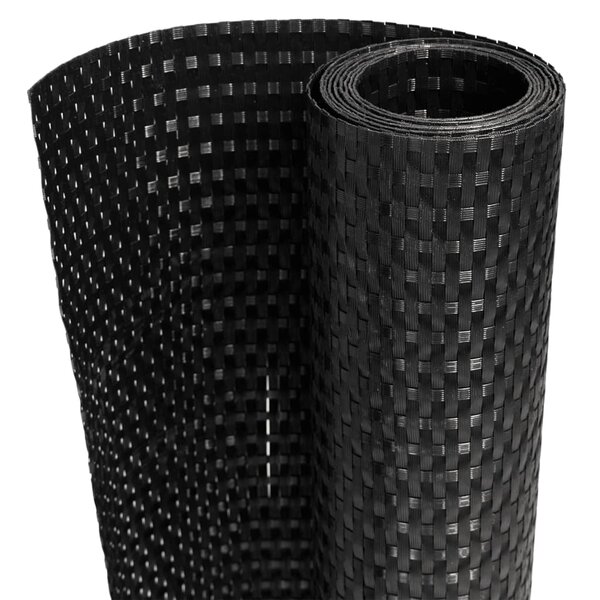 vidaXL Paravent de balcon noir 600x80 cm résine tressée