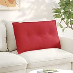 vidaXL Coussin de Dos Rouge 80 x 19 x 50 cm tissu