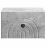 vidaXL Cabinet de chevet mural Gris béton 33 x 34 5 x 20 cm