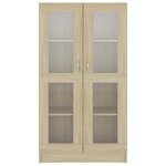 vidaXL Armoire à vitrine Chêne sonoma 82 5x30 5x150 cm Bois ingénierie