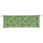 vidaXL Coussin de banc de jardin motif de feuilles 150x50x7 cm