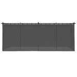 vidaXL Tonnelle avec rideaux anthracite 6x3 m acier