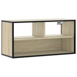 vidaXL Meuble TV chêne sonoma 80x31x39 5 cm bois d'ingénierie et métal