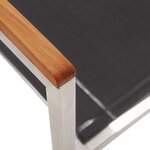 vidaXL Chaises de jardin lot de 2 Textilène et acier inoxydable Gris