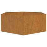vidaXL Jardinière Rouillé 138x120x45 cm Acier corten