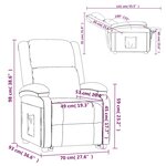 Vidaxl fauteuil inclinable tv rouge bordeaux similicuir et tissu