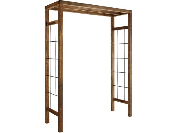 Pergola bois "ikebana" - 160 x 60 x 214 cm - teinté marron