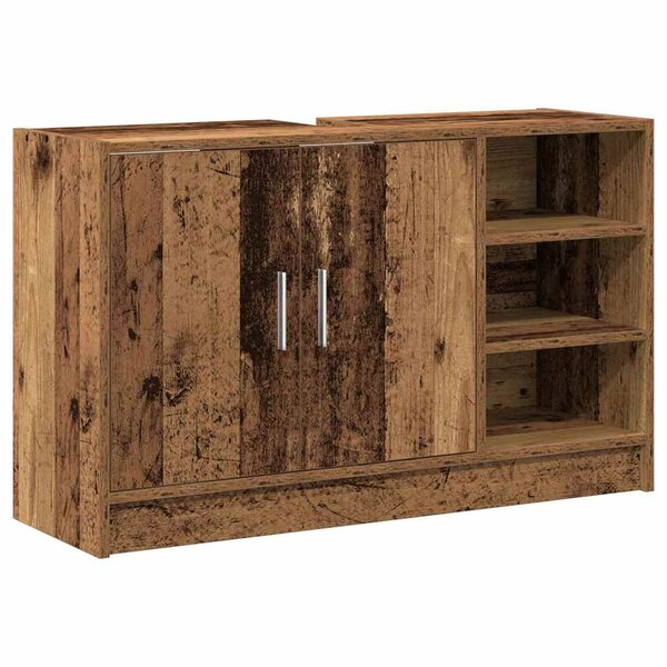 vidaXL Cabinet de Lavabo Bois Ancien 90 x 29 x 55 cm Bois d'ingénierie