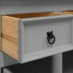 vidaXL Buffet Corona gris 112x43x78 cm bois massif pin mexicain