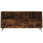 vidaXL Meuble TV chêne fumé 102x36x50 cm bois d'ingénierie