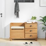vidaXL Banc de rangement pour l'entrée ASKIM Marron 100 x 39 x 62 cm