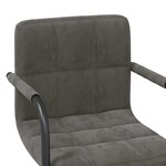 vidaXL Chaise de salle à manger Gris foncé Velours