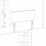 vidaXL Tête de lit avec oreilles Vert foncé 203x16x78/88 cm Velours
