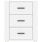 vidaXL Table de chevet Blanc 50x36x60 cm Bois d'ingénierie