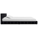vidaXL Lit avec matelas à mémoire de forme Noir Velours 180 x 200 cm