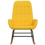 vidaXL Chaise à bascule Jaune moutarde Tissu