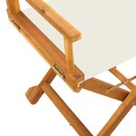 vidaXL Chaises de jardin pliables lot de 6 blanc crème tissu