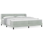vidaXL Lit à ressorts avec matelas gris foncé 80x200 cm en velours