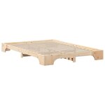 vidaXL Cadre de lit surélevé avec stockage Marron Bois massif en pin