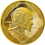 Pièce de monnaie en Or 50 Tala g 7.77 (1/4 oz) Millésime 2023 AI Cyborg AI CYBORG