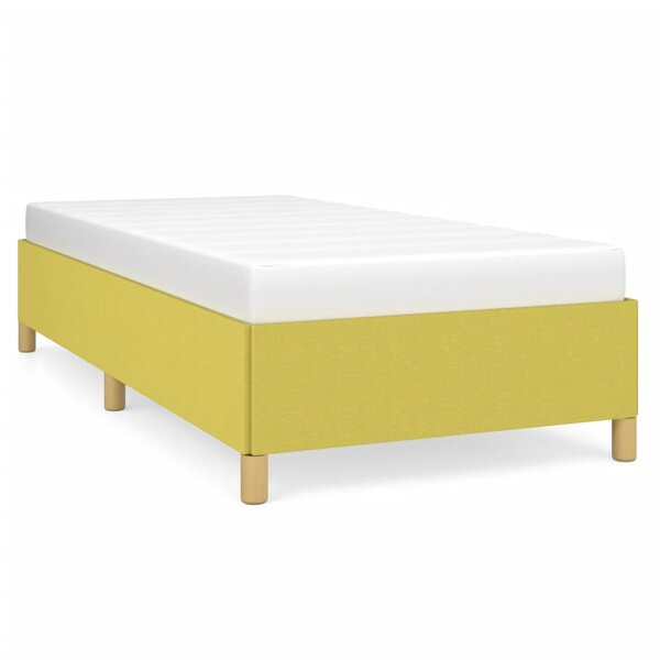 vidaXL Cadre de lit sans matelas vert 100x200 cm tissu