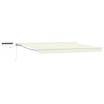vidaXL Auvent rétractable électrique Crème et Blanc 4 × 3 5 m