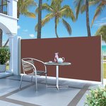 vidaXL Auvent latéral rétractable de patio 140x300 cm Marron