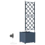 vidaXL Pots de jardin Gris 40 x 40 x 142 cm Acier